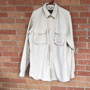 Eddie Bauer L Tall Vented Fishing Shirt Men’s LS